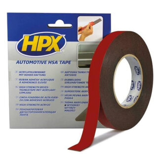 ДВОЙНО ЛЕПЯЩА ЛЕНТА HSA АКРИЛНА 6мм – АНТРАЦИТ HPX 10метра
